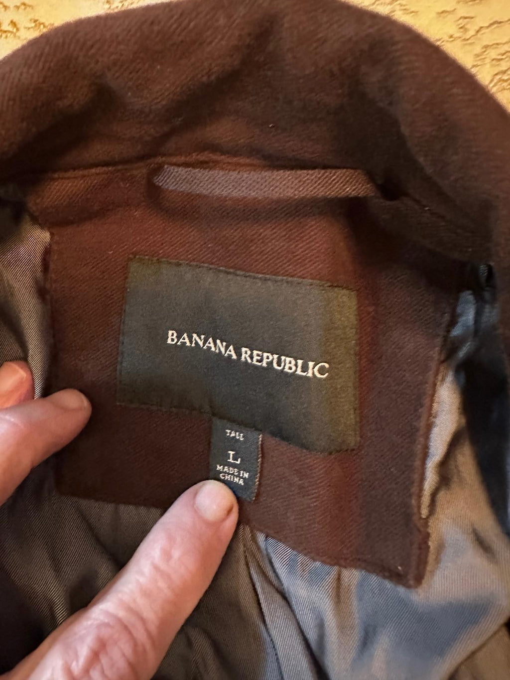 Banana Republic Brown Moleskin Cotton Coat Men’s L