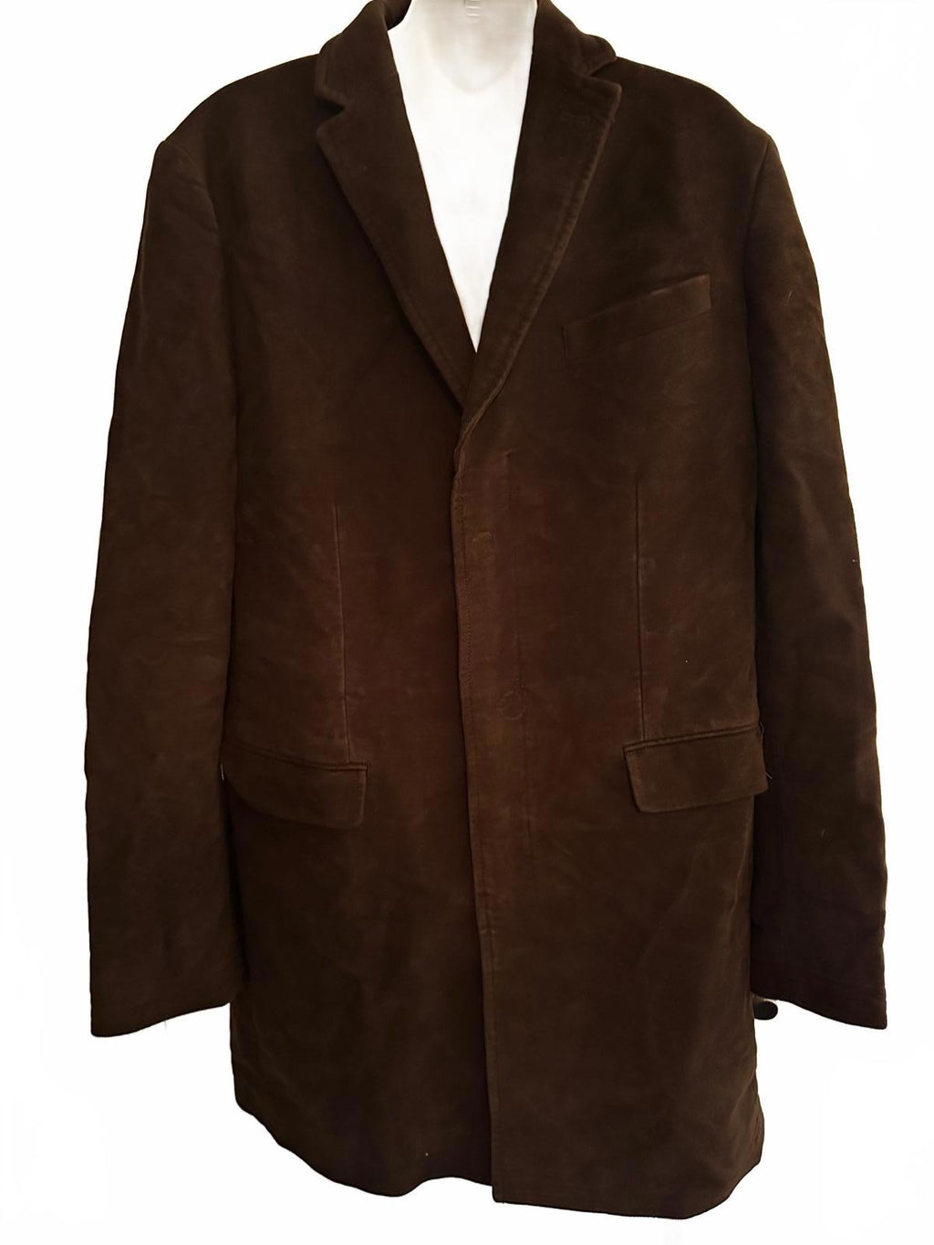 Banana Republic Brown Moleskin Cotton Coat Men’s L
