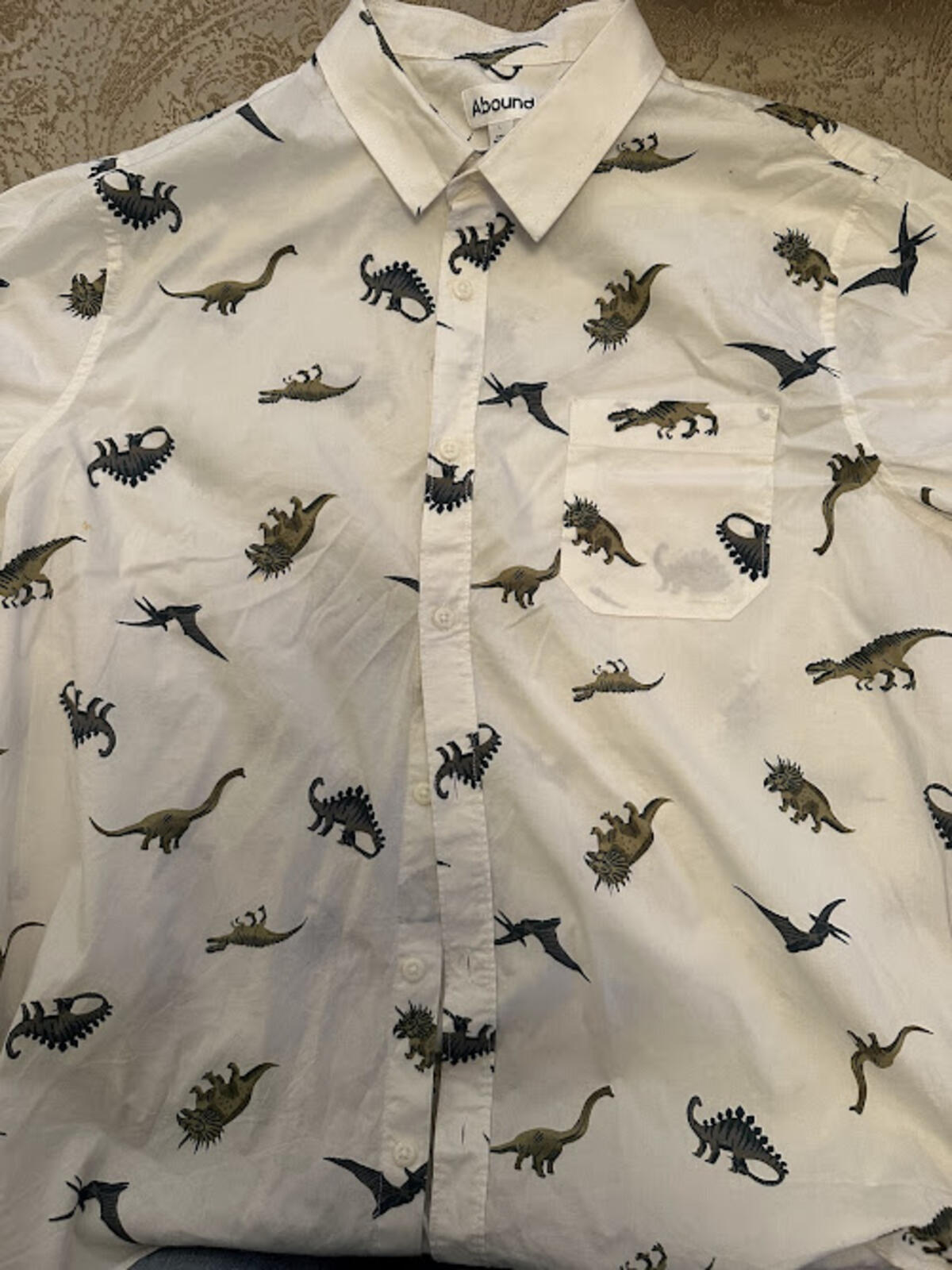 Abound Dinosaur Print Button Shirt Cotton L