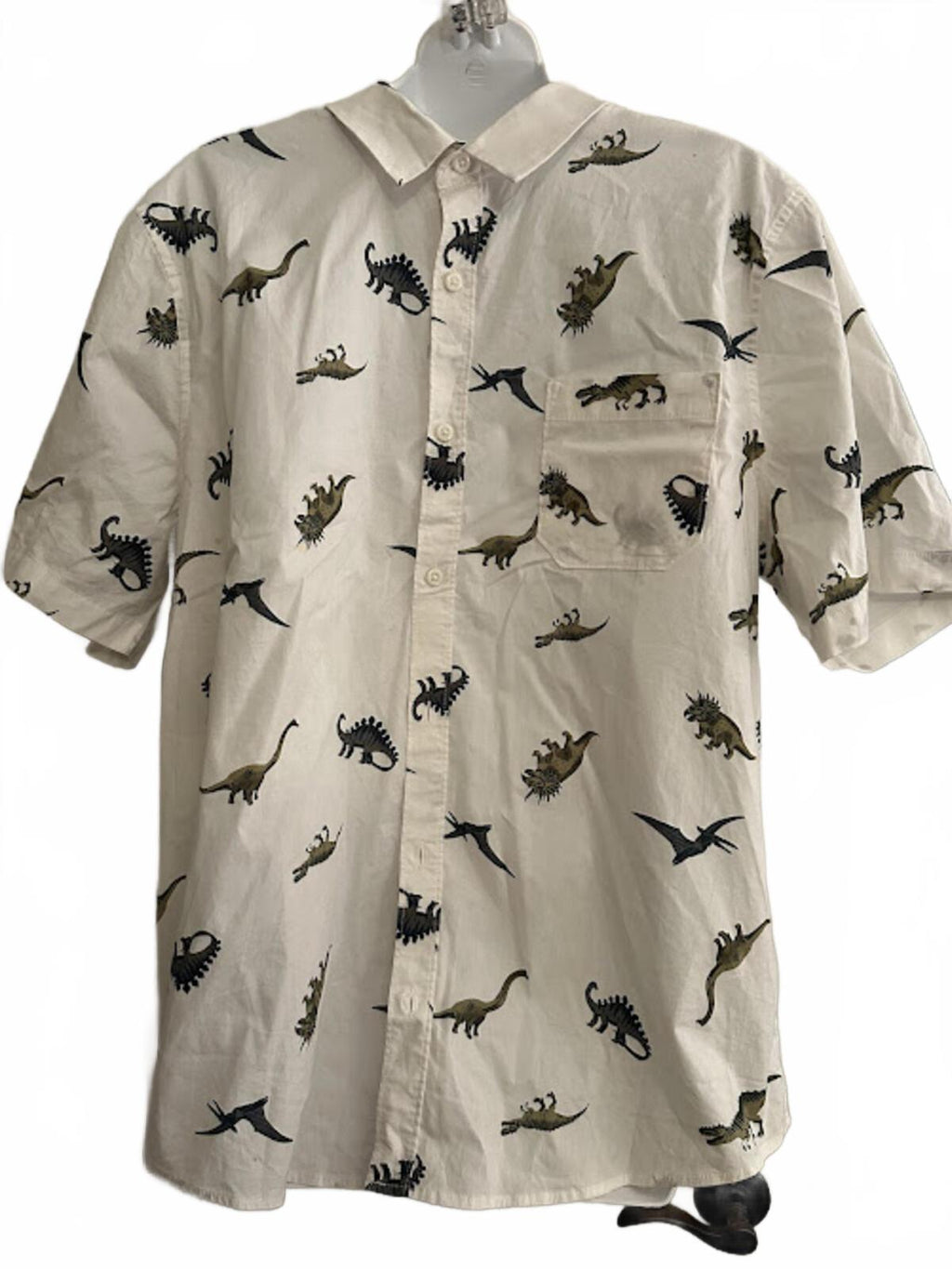 Abound Dinosaur Print Button Shirt Cotton L