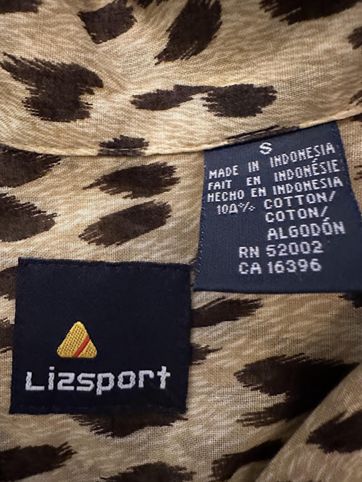 Liz Sport Leopard Print Button Shirt Women S