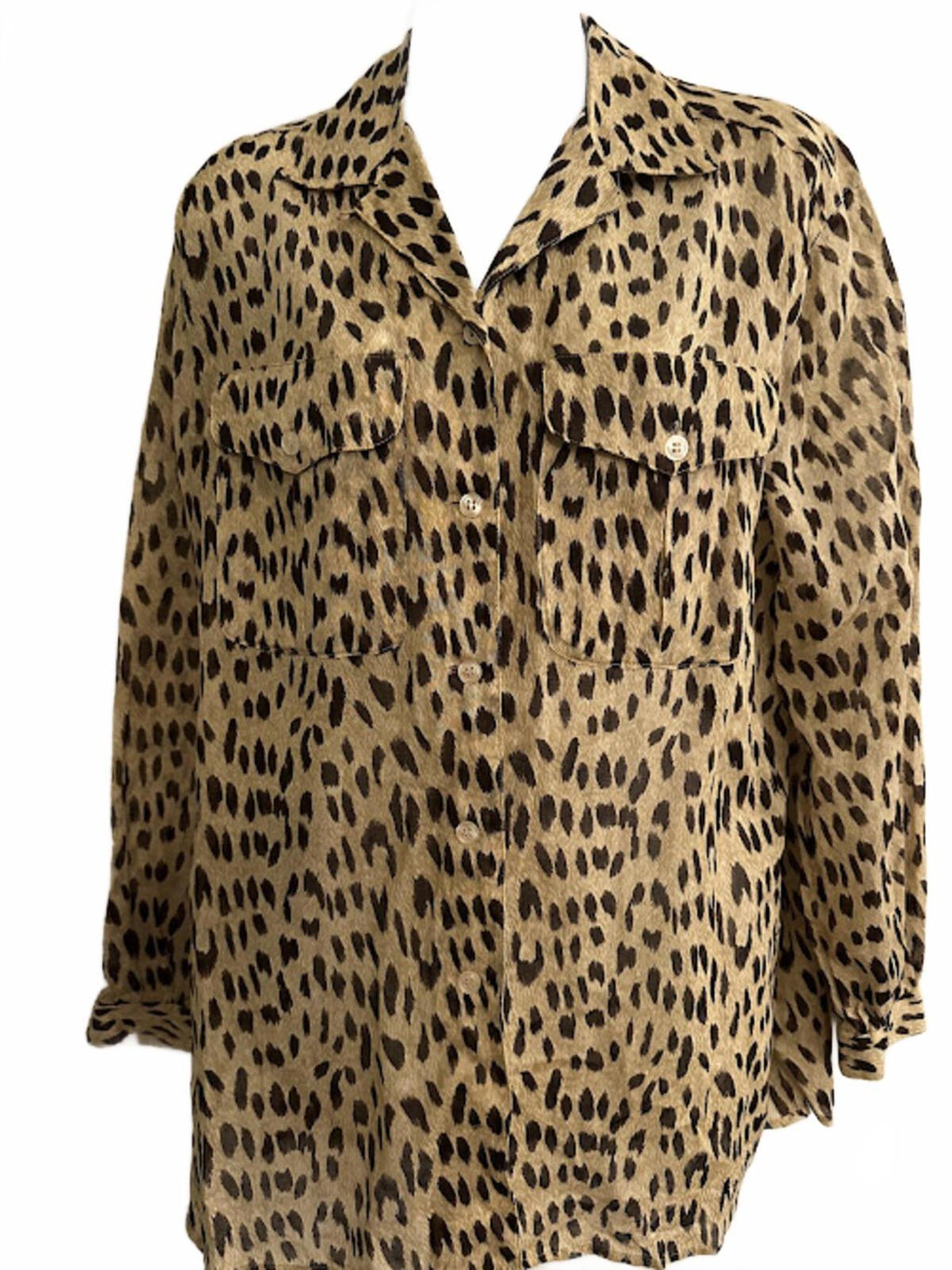 Liz Sport Leopard Print Button Shirt Women S
