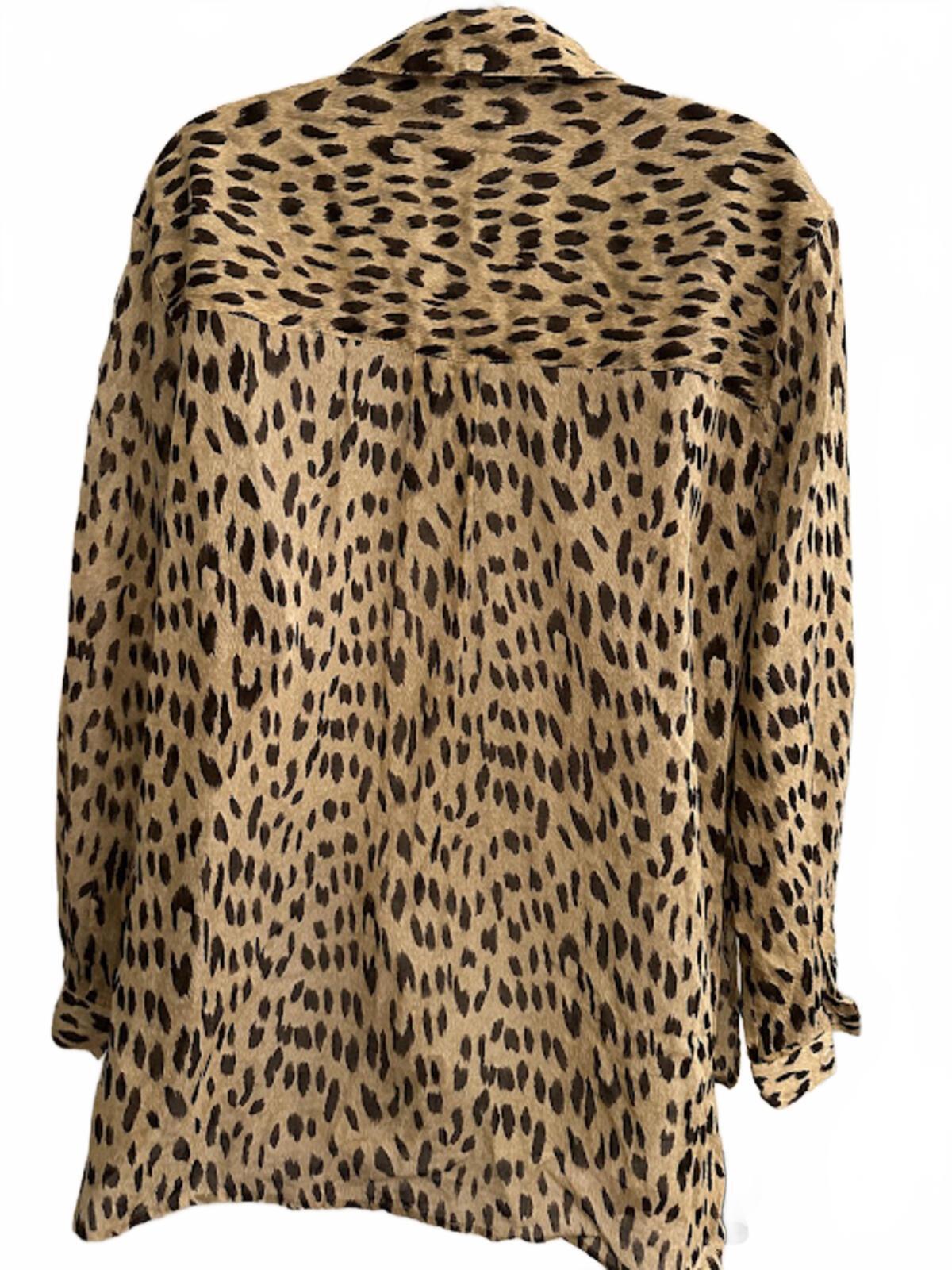 Liz Sport Leopard Print Button Shirt Women S