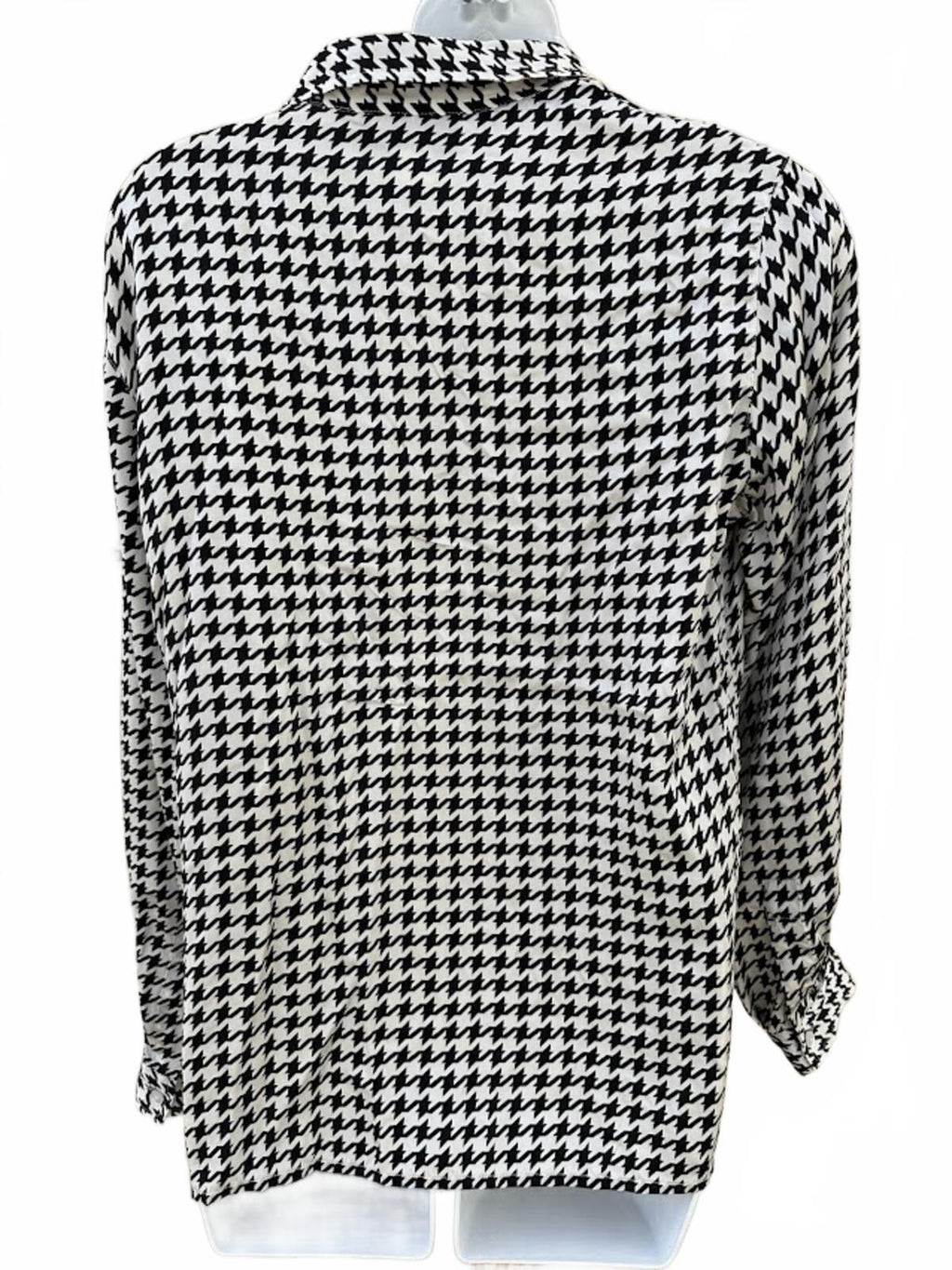Pendleton Silk Houndstooth Blouse Sz 8