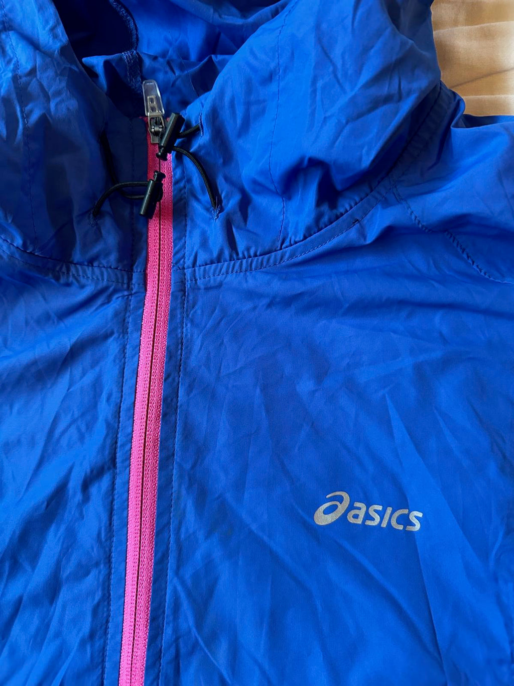 ASICS Women’s Blue Pink Lightweight Running Jacket L