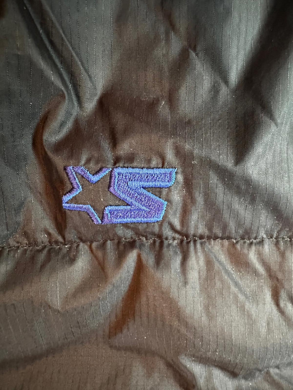 Vintage Starter Black Blue Puffer Jacket Men’s M