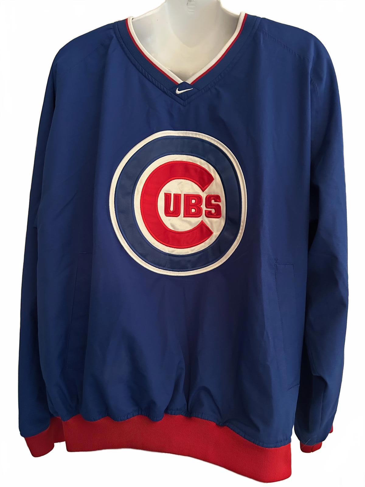 Vintage Nike Chicago Cubs Pullover Jacket Blue M