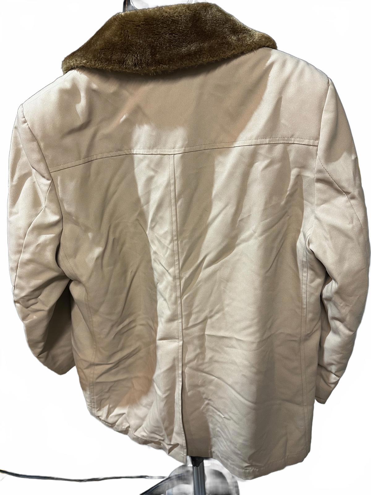 Vintage London Fog Storm Coat Shearling Collar L