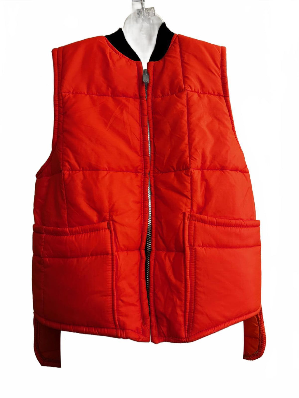 Vintage ZeroWear Quilted Blaze Orange Vest USA Small