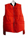 Vintage ZeroWear Quilted Blaze Orange Vest USA Small