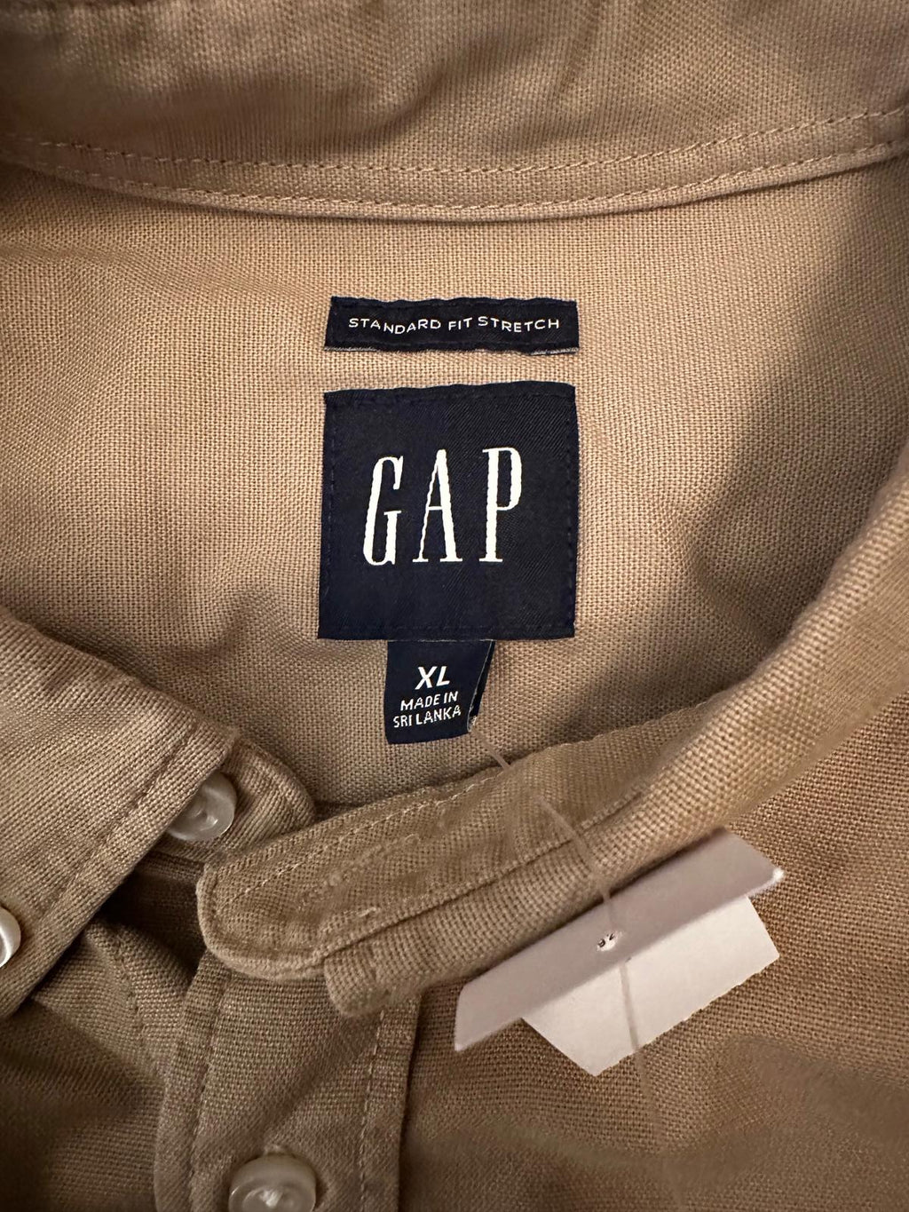 GAP Khaki Shirt Jacket Overshirt XL NWT Stretch
