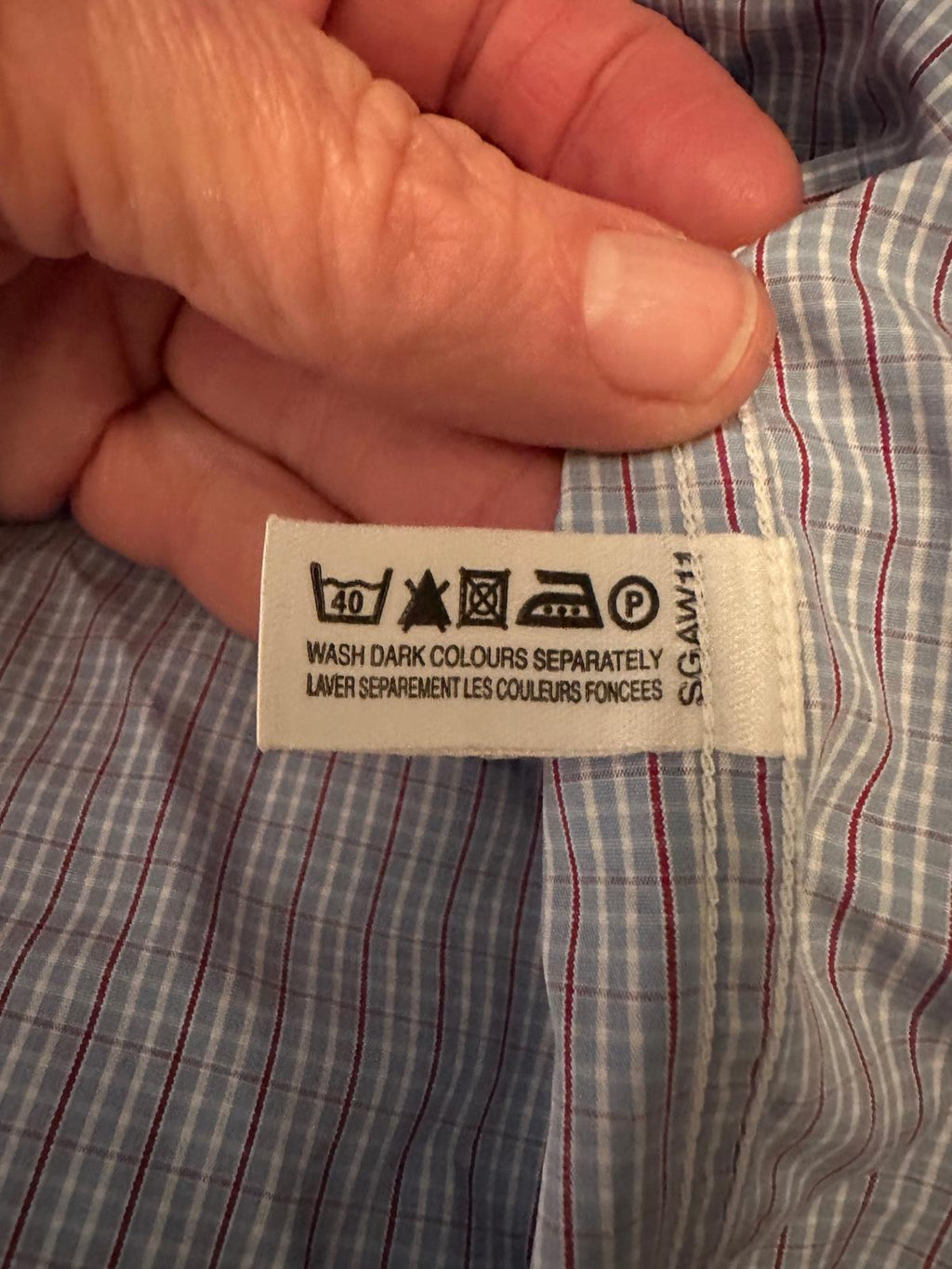 Thomas Pink French Cuff Dress Shirt Blue Check Large