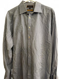 Thomas Pink French Cuff Dress Shirt Blue Check Large