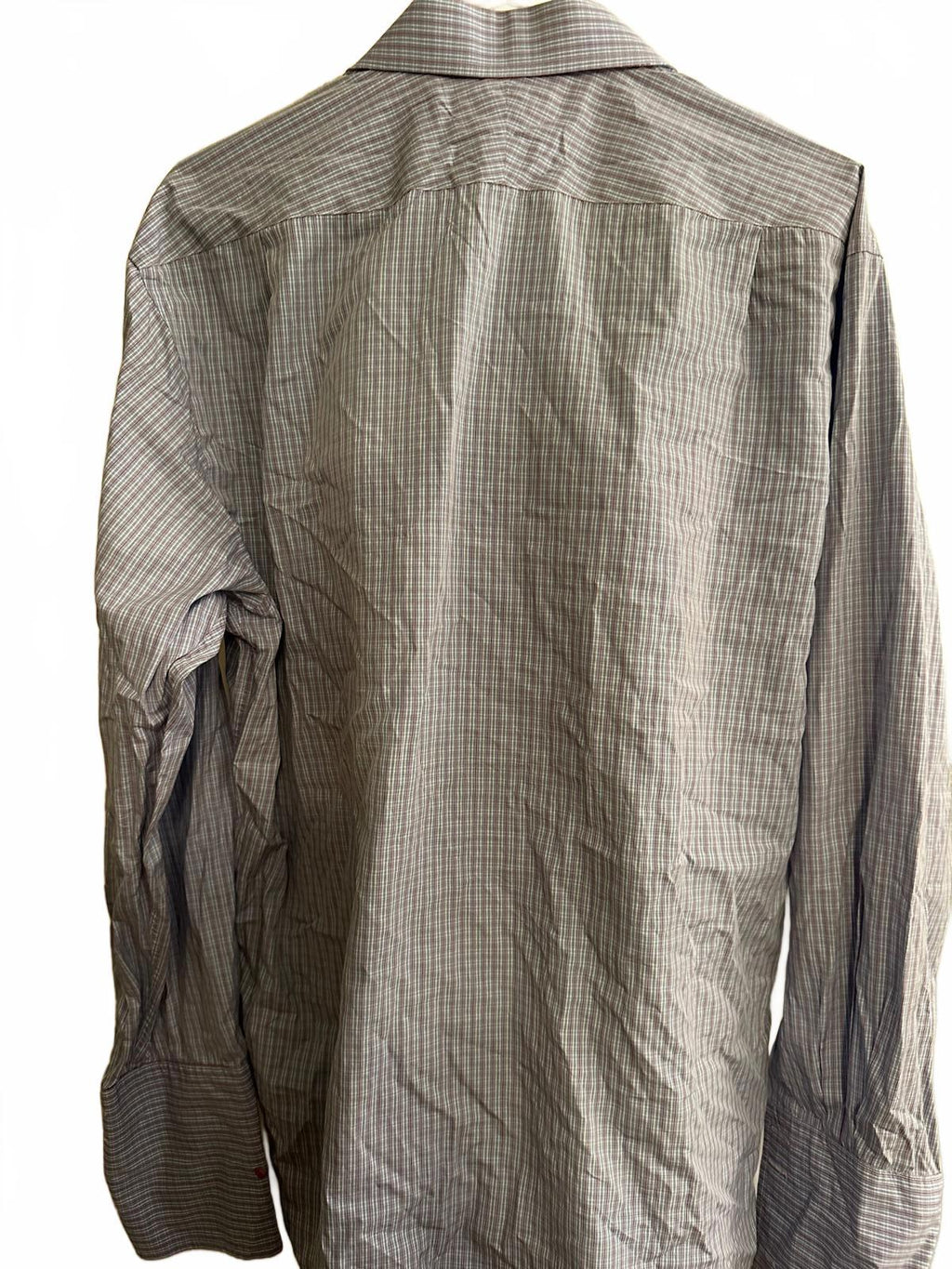 Thomas Pink French Cuff Dress Shirt Blue Check Large
