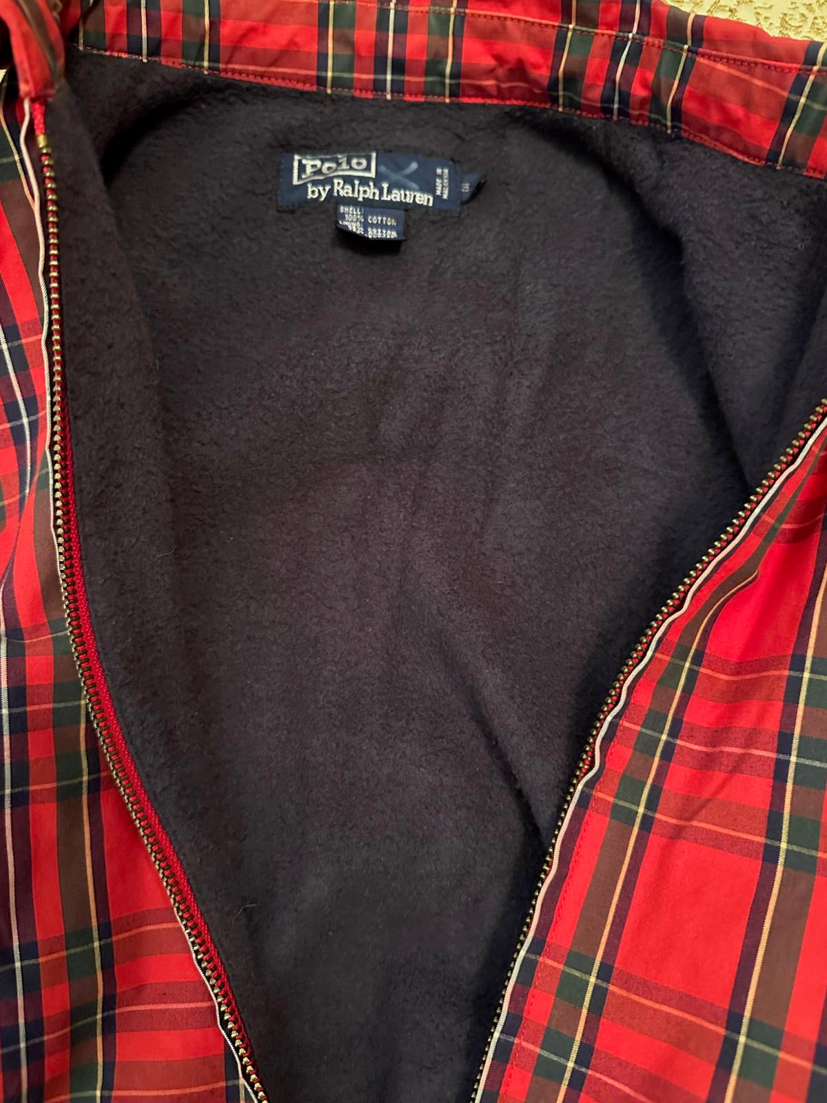 Polo Ralph Lauren red tartan fleece-lined jacket S