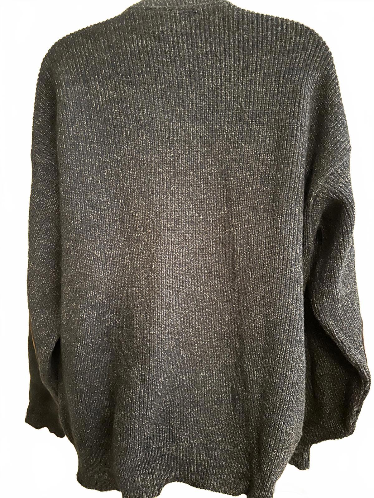 Vintage Pendleton Wool Henley Sweater Leather Patches L