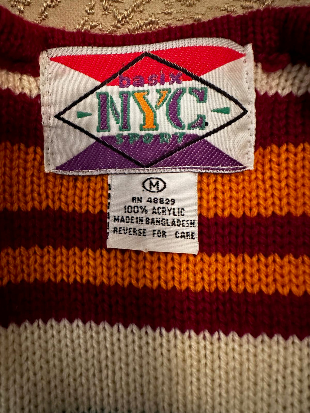 Vintage NYCO Southwestern Knit Vest Made in USA