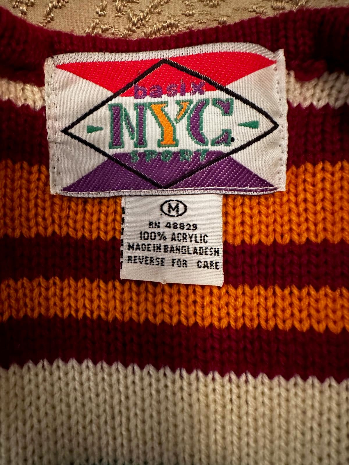 Vintage NYCO Southwestern Knit Vest Made in USA