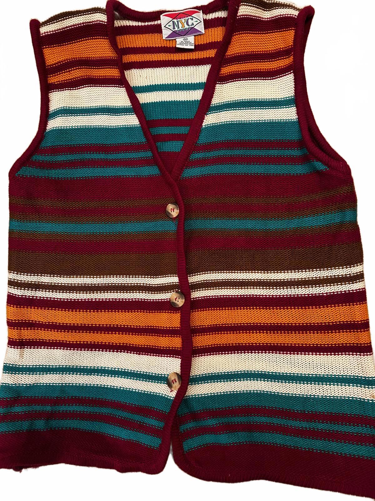 Vintage NYCO Southwestern Knit Vest Made in USA