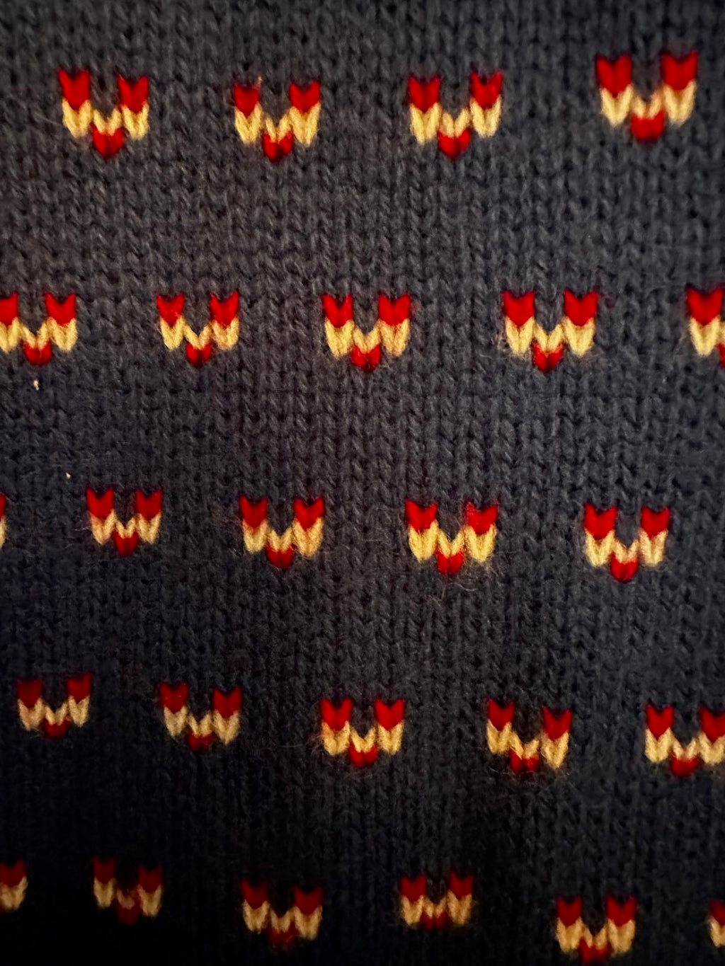 Vintage Cat Appliqué Novelty Knit Sweater Blue