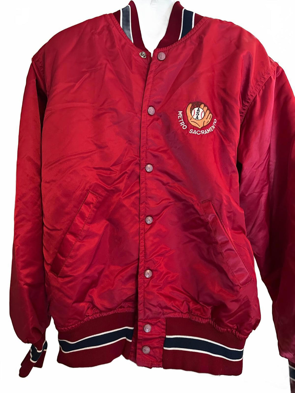 Vintage Wilson Satin Baseball Bomber Jacket