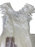 Vintage Lace Beaded Wedding Dress Ivory XS