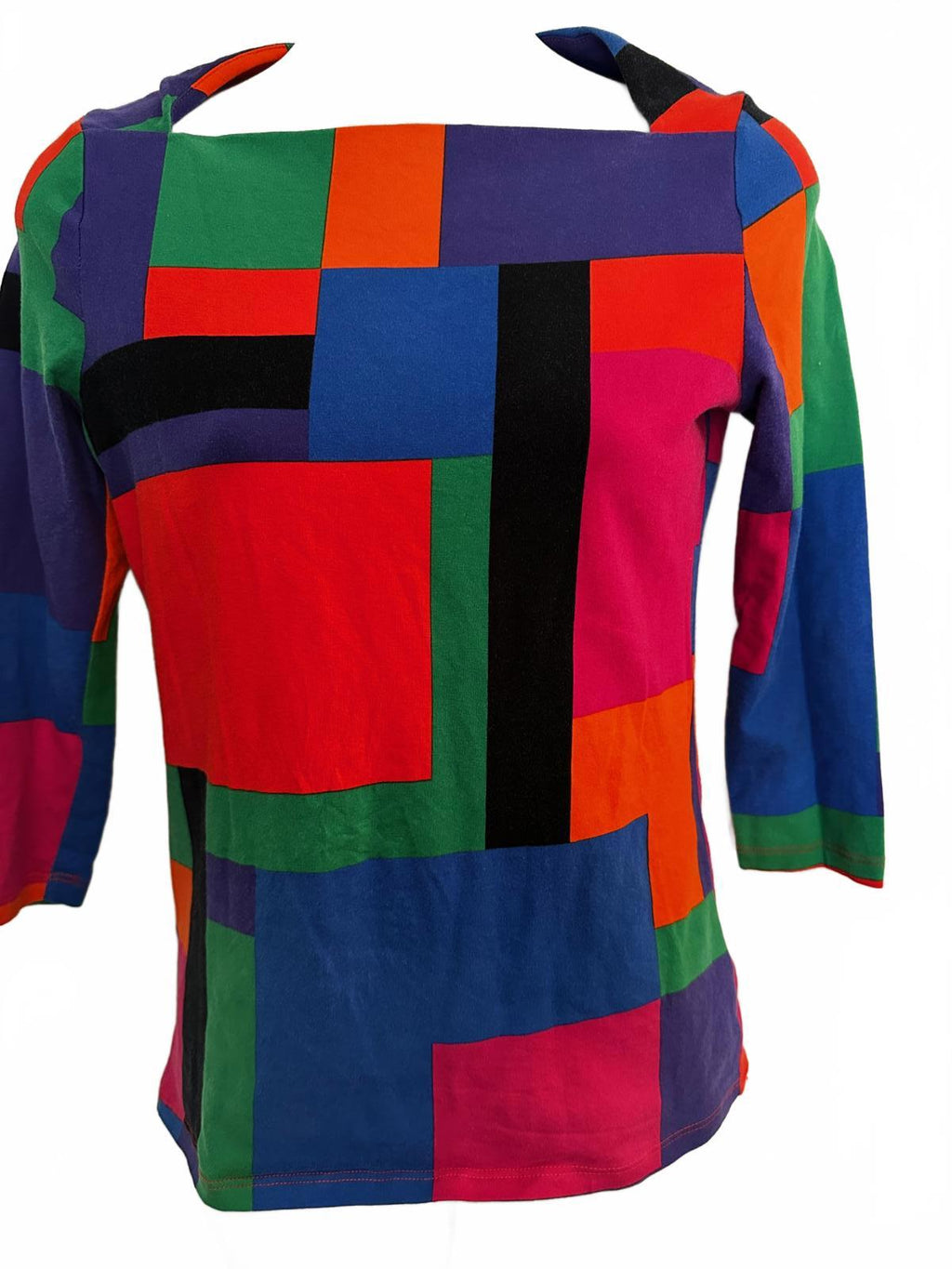 Lauren Ralph Lauren Petite Colorblock Knit Top PS