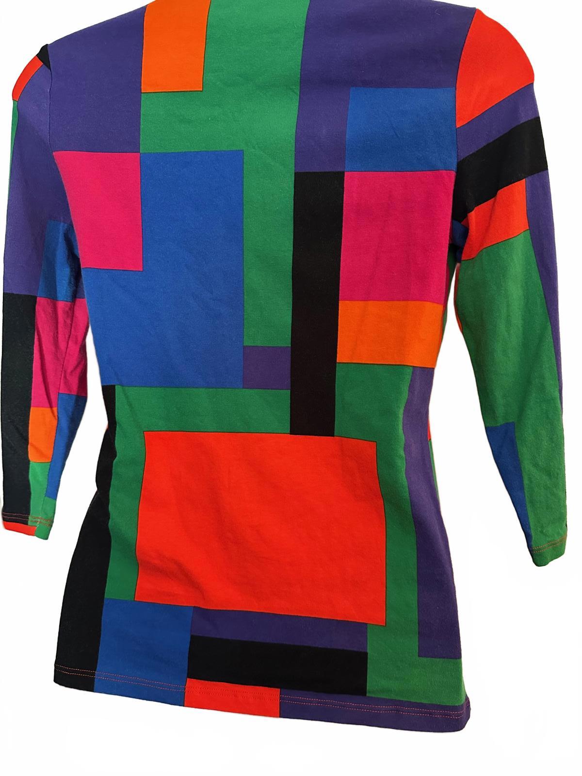 Lauren Ralph Lauren Petite Colorblock Knit Top PS