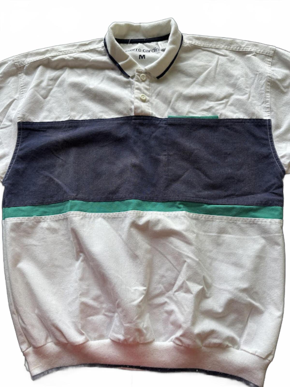 Vintage Pierre Cardin Colorblock Polo Shirt M