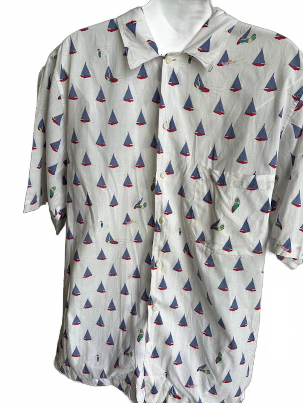 Reyn Spooner Sailboat Hawaiian Shirt L