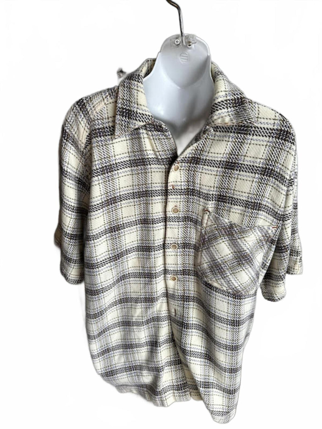 Quiksilver Plaid Button Shirt M Cotton