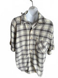 Quiksilver Plaid Button Shirt M Cotton