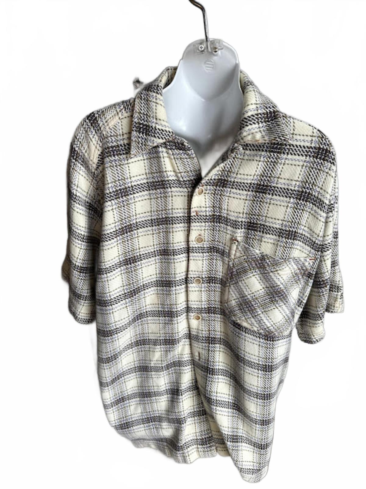 Quiksilver Plaid Button Shirt M Cotton