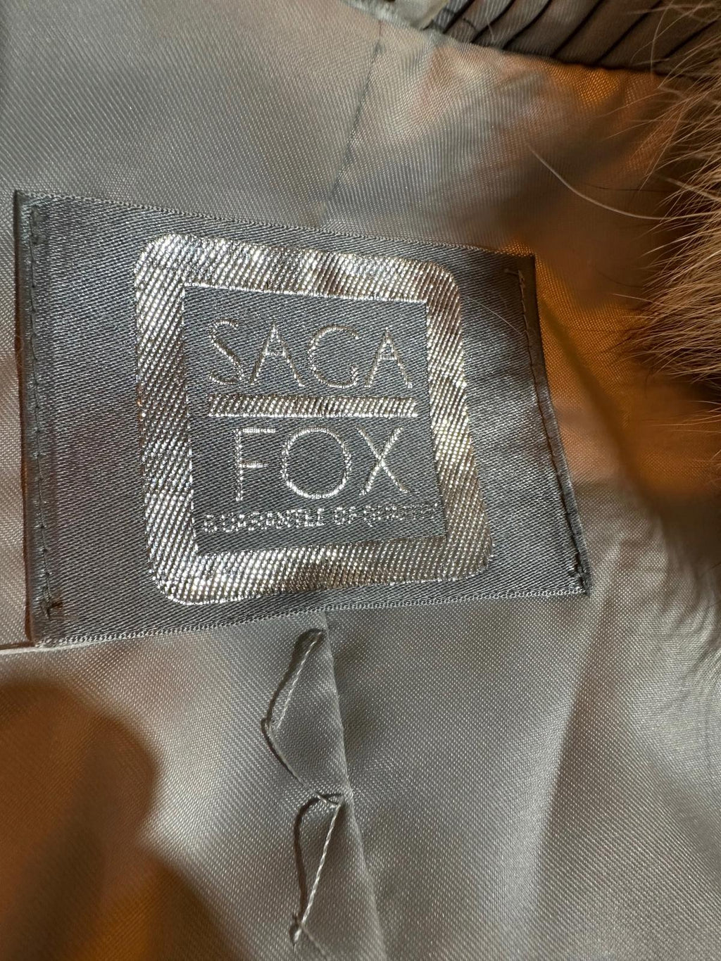 Vintage SAGA Fox Fur Jacket Ivory Real Fox Women’s