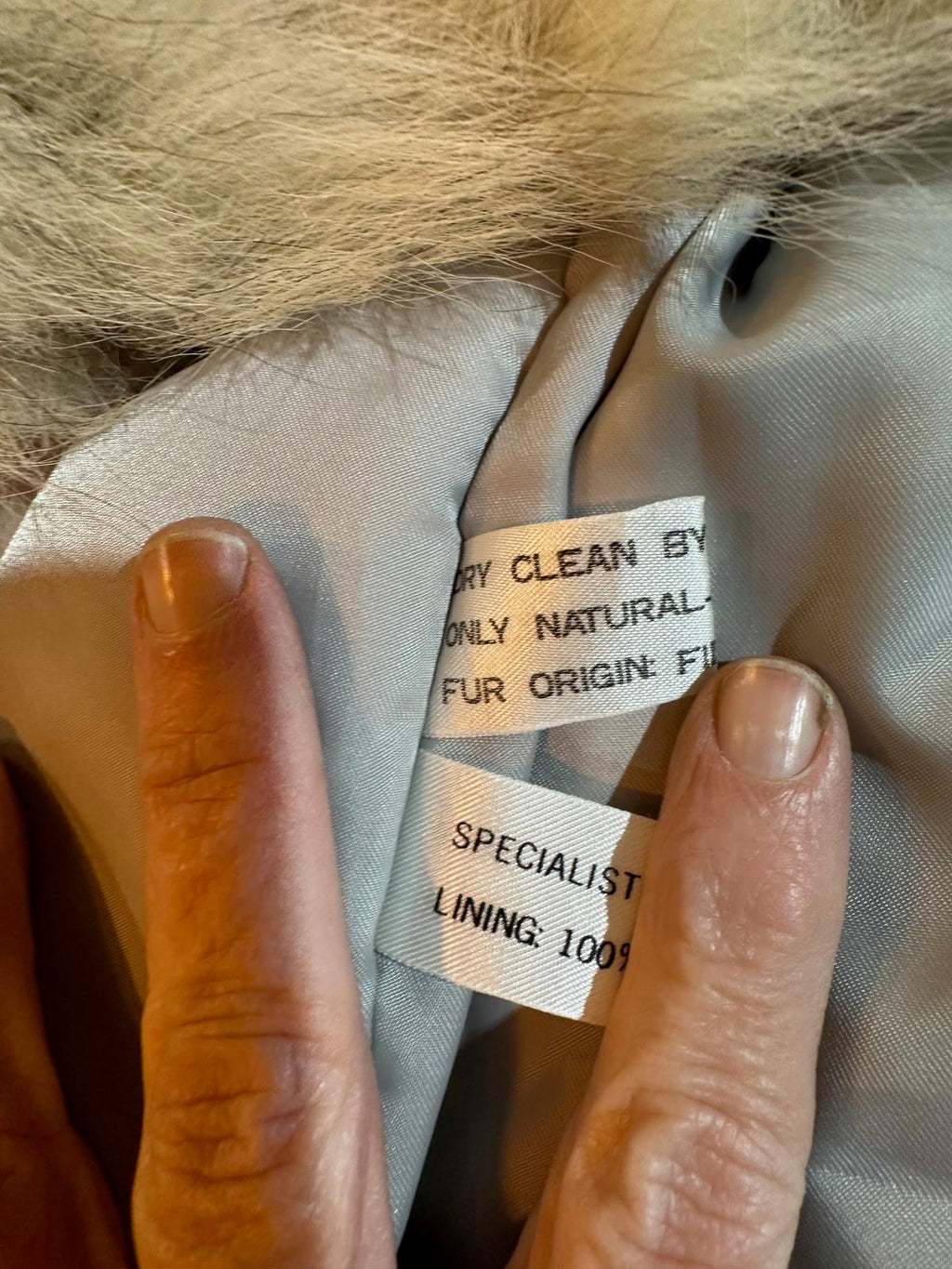 Vintage SAGA Fox Fur Jacket Ivory Real Fox Women’s