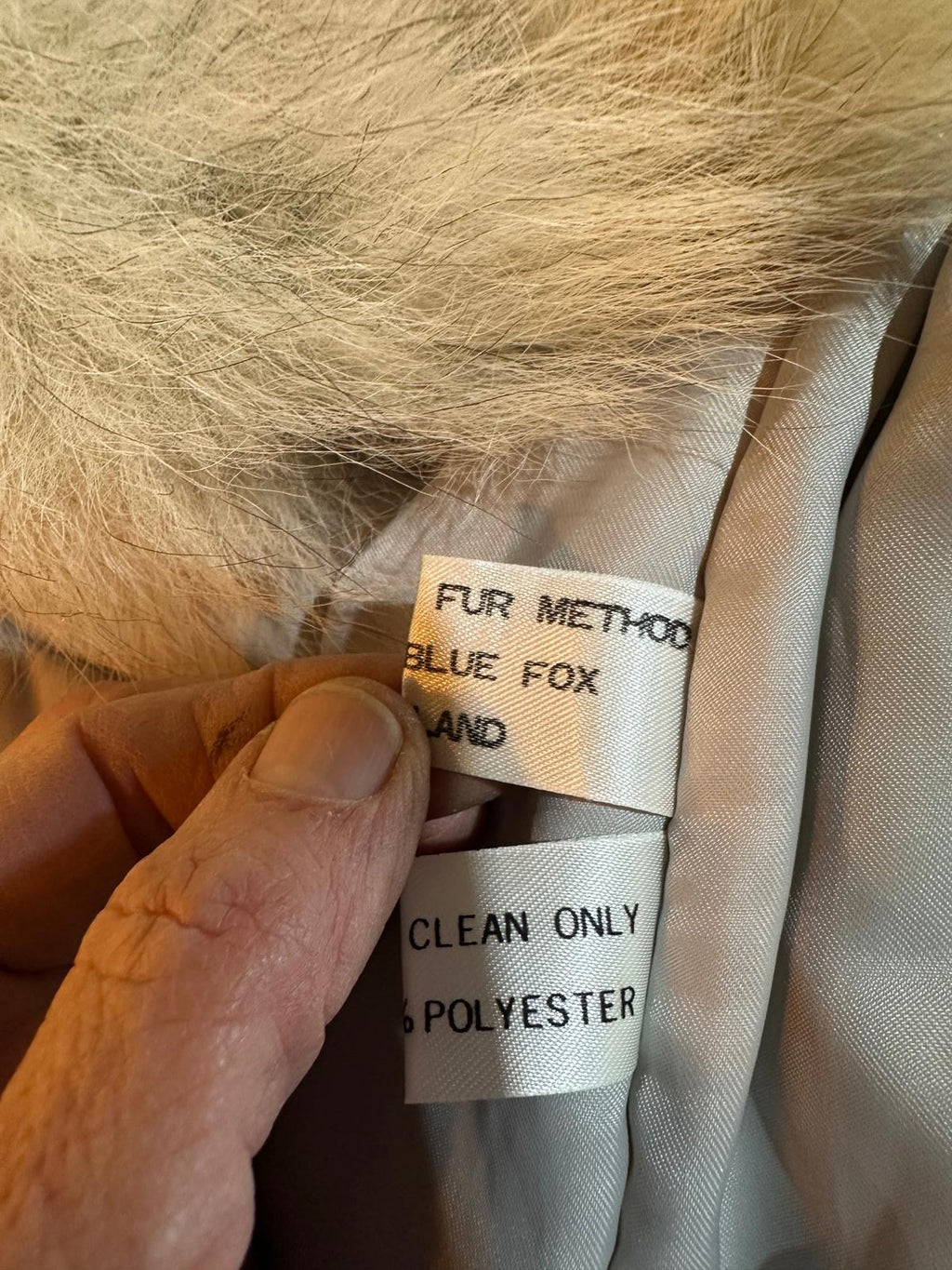 Vintage SAGA Fox Fur Jacket Ivory Real Fox Women’s
