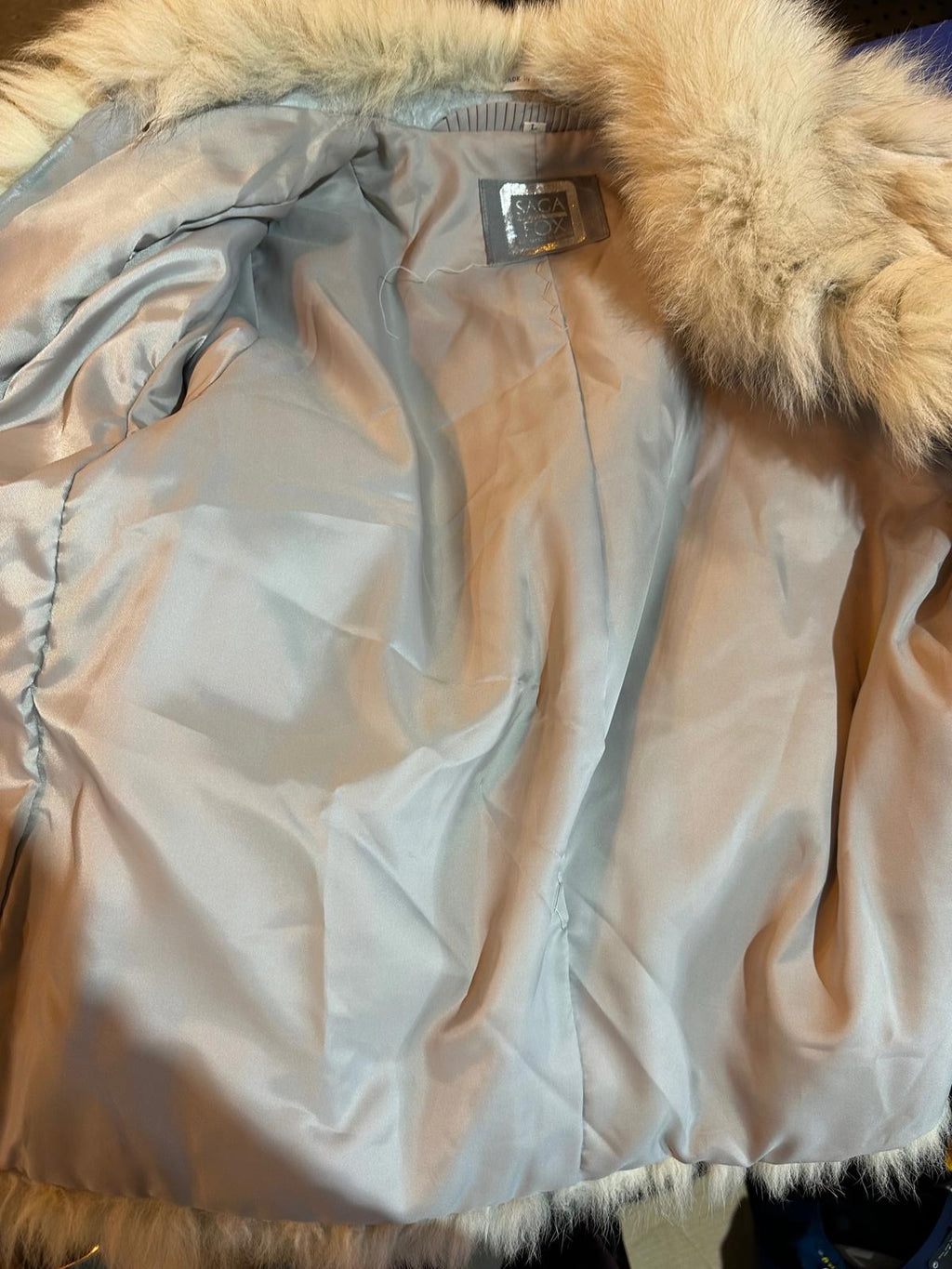 Vintage SAGA Fox Fur Jacket Ivory Real Fox Women’s