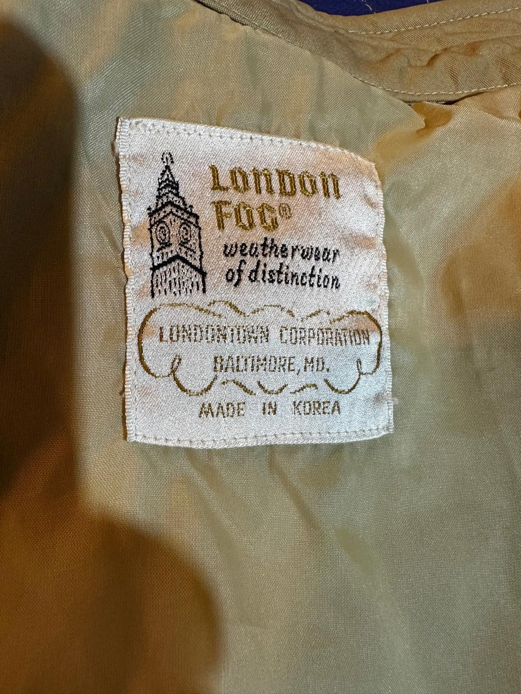 Vintage London Fog Jacket Removable Liner Men’s Small