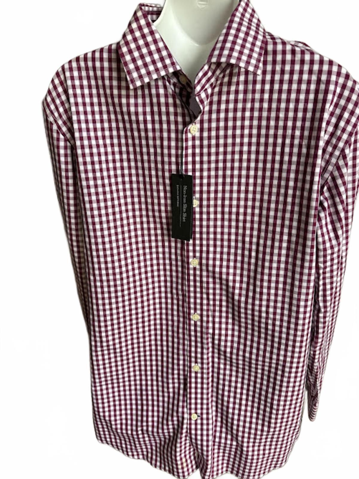 Banana Republic Gingham Shirt L NWT Slim