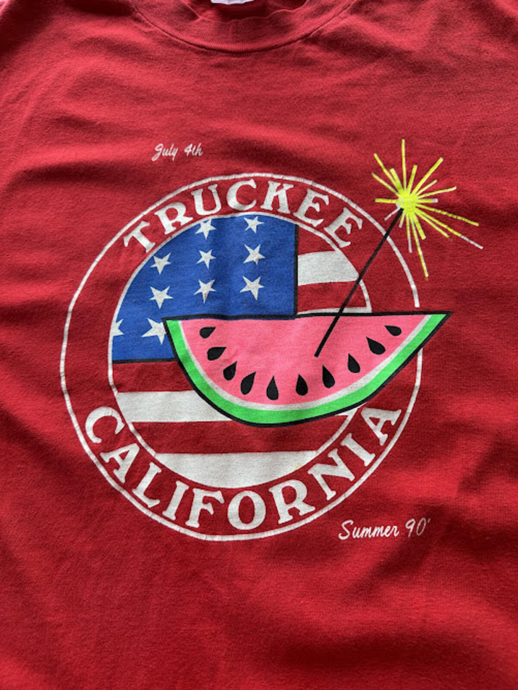 1990 Truckee CA July 4th Tee XL USA