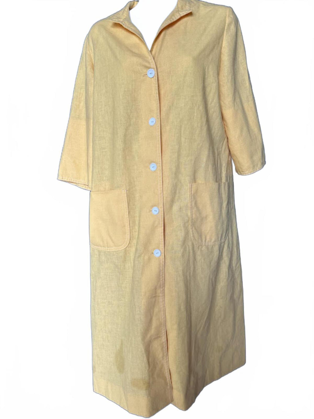Vintage Yellow House Dress Petite USA