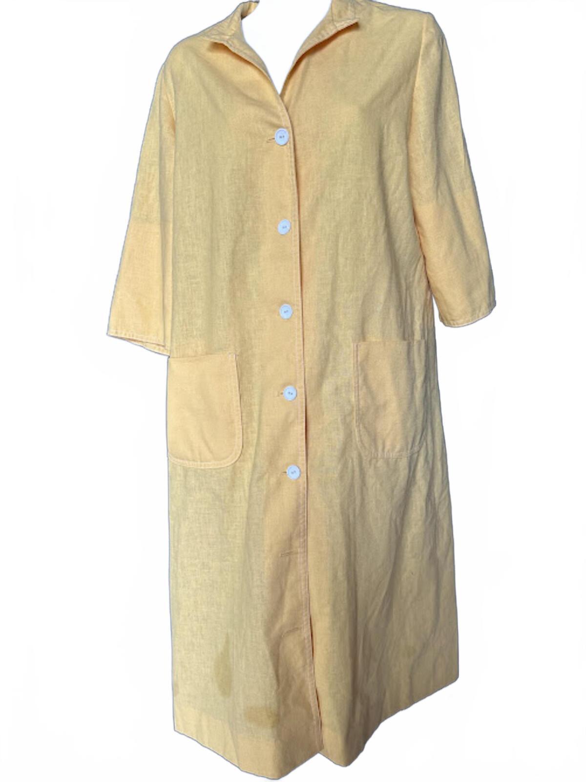 Vintage Yellow House Dress Petite USA