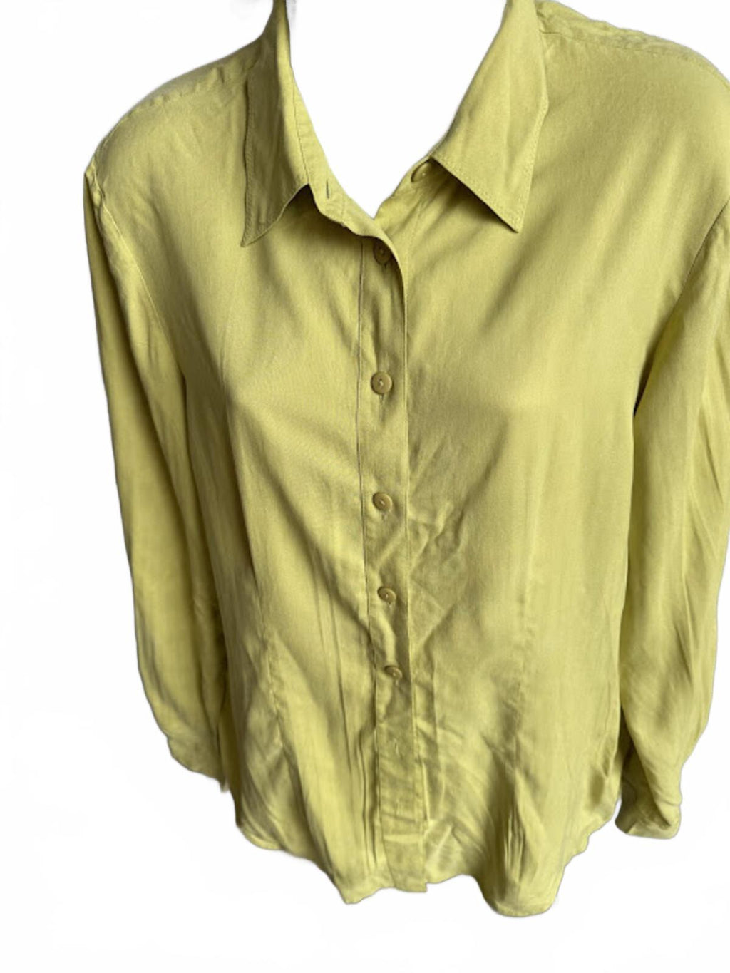 Anna & Frank Silk Blouse Lime Green M