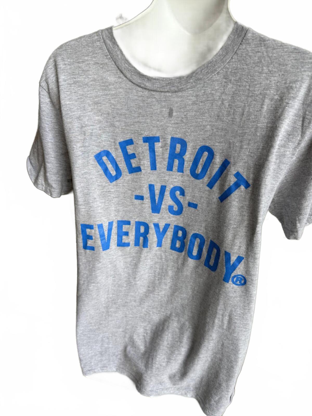 Detroit vs Everybody Gray Graphic Tee M