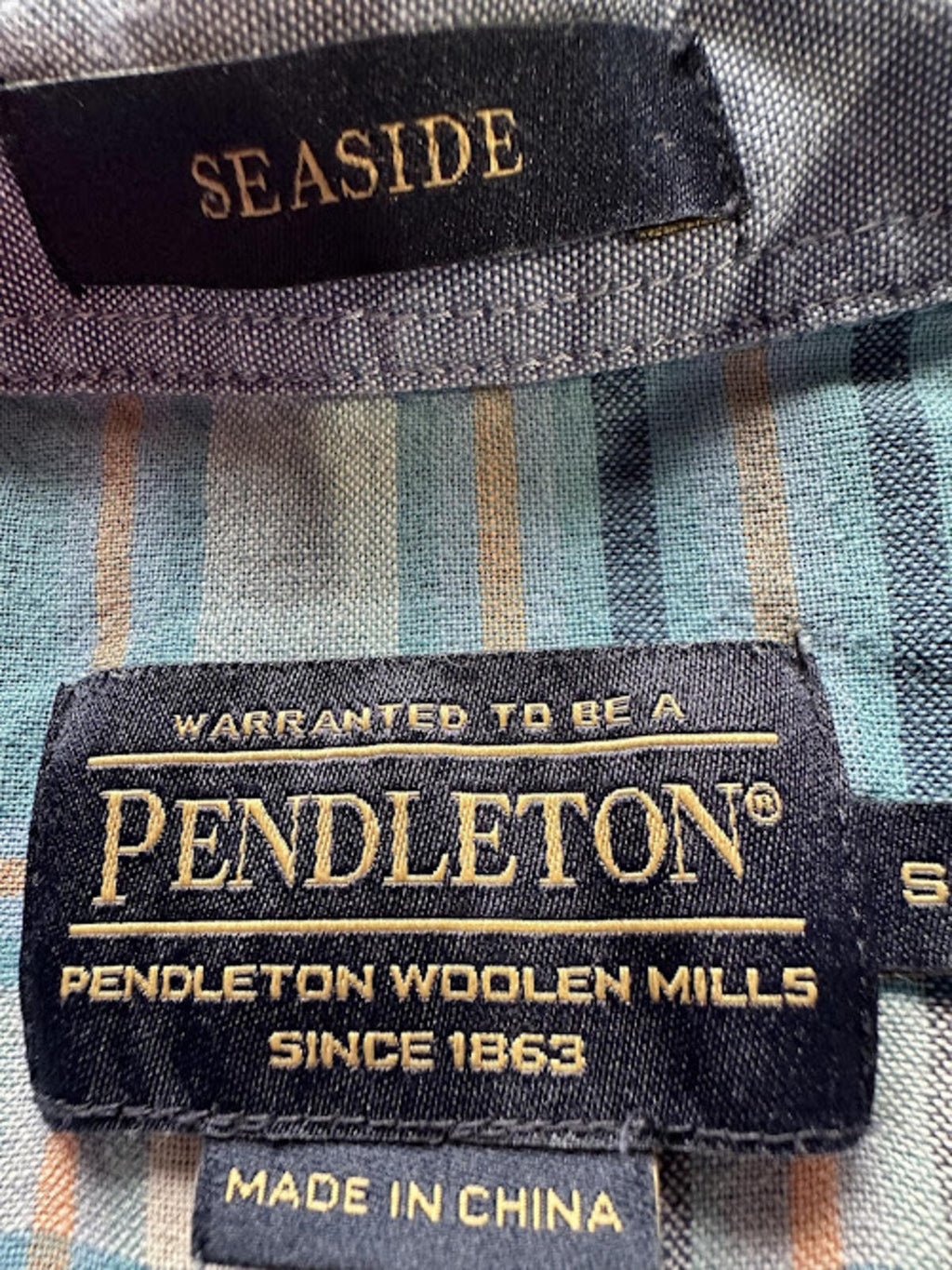 Pendleton Seaside Plaid Shirt Short Sleeve M