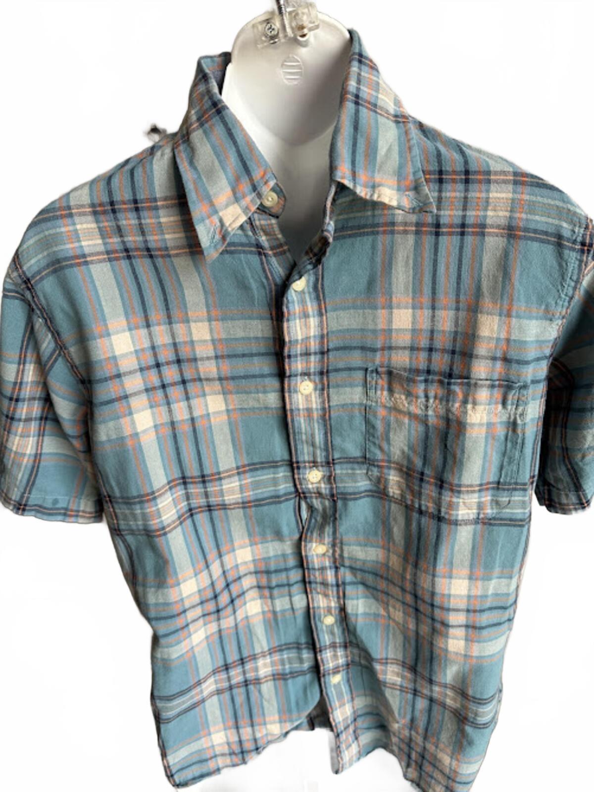 Pendleton Seaside Plaid Shirt Short Sleeve M