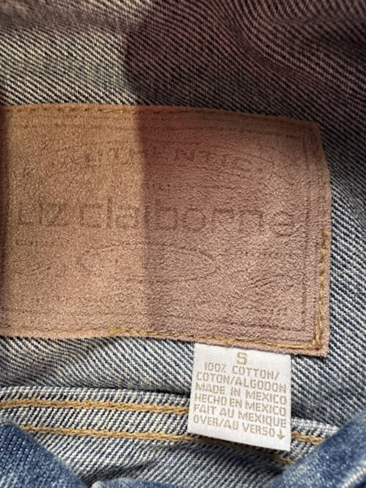 Liz Claiborne Denim Jacket Cropped S