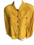 Anne Klein Silk Blouse Mustard Petite 8