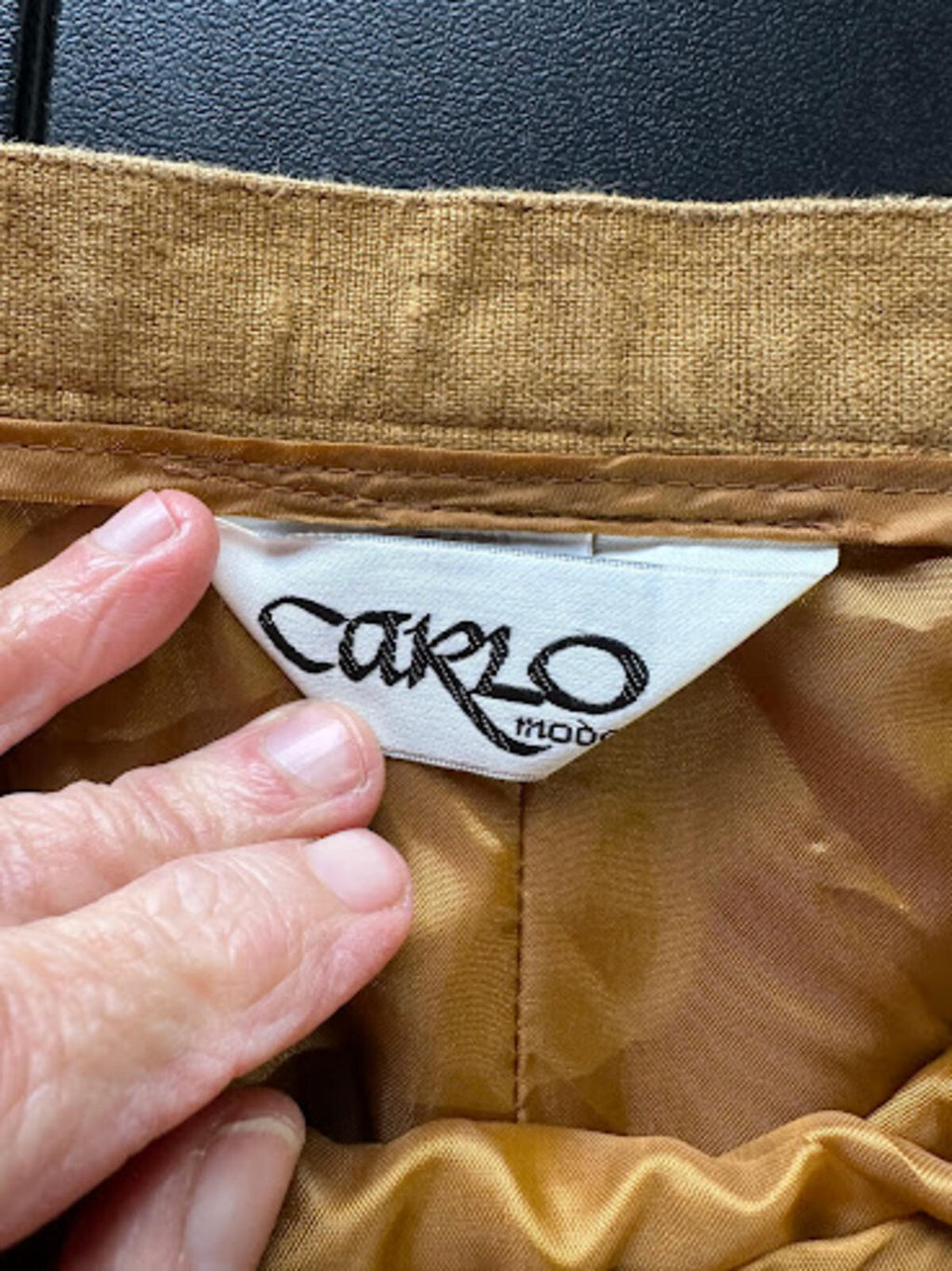 100% Linen Tan Pull-On Pants 30W