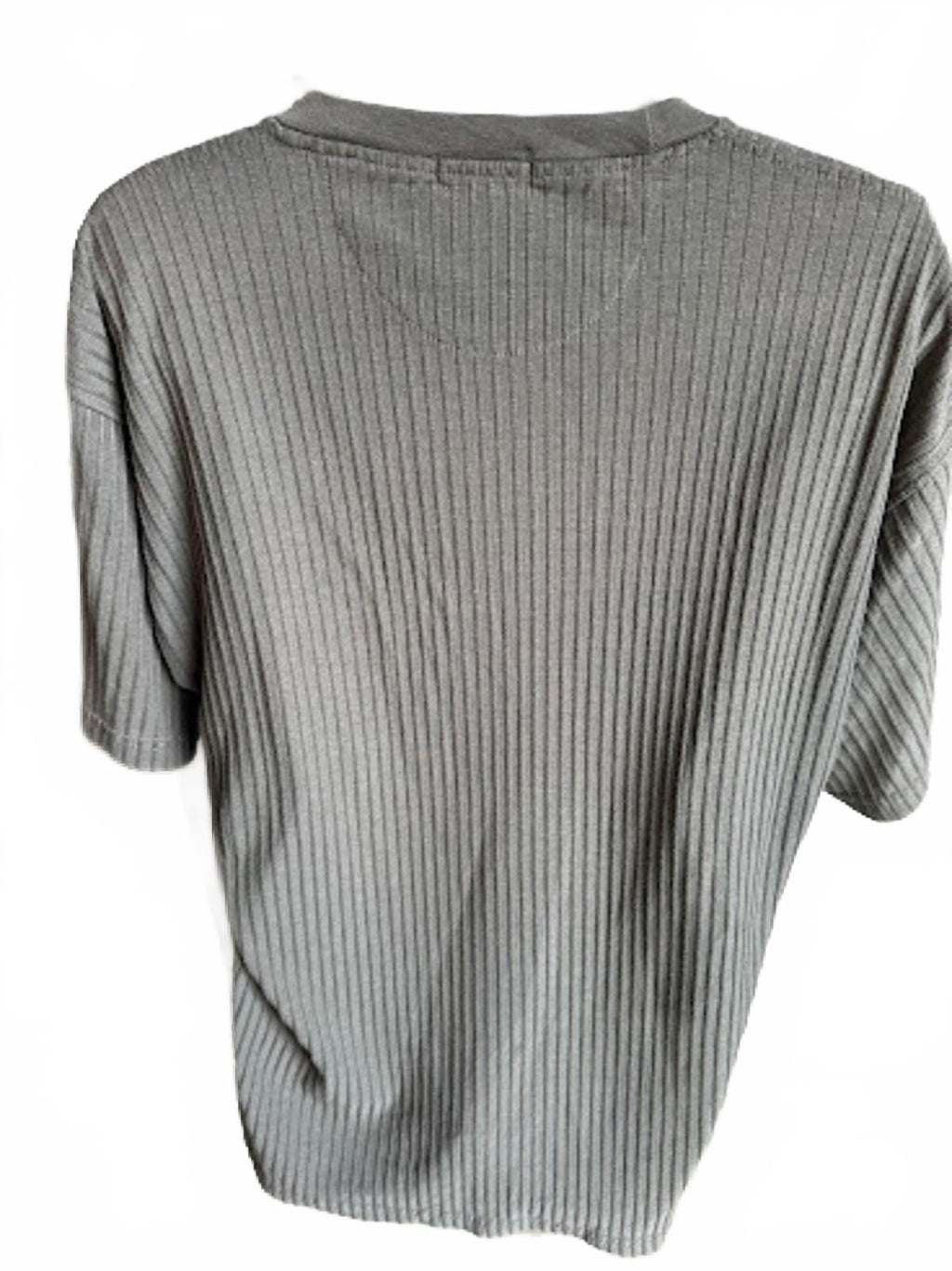 Hugo Boss Ribbed Tee XL Olive Gray